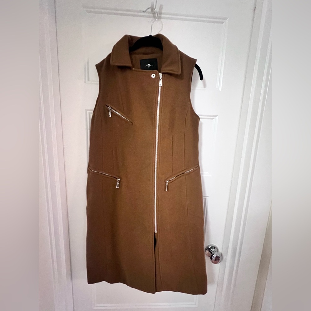 7 For All Mankind Tan Sleeveless Vest